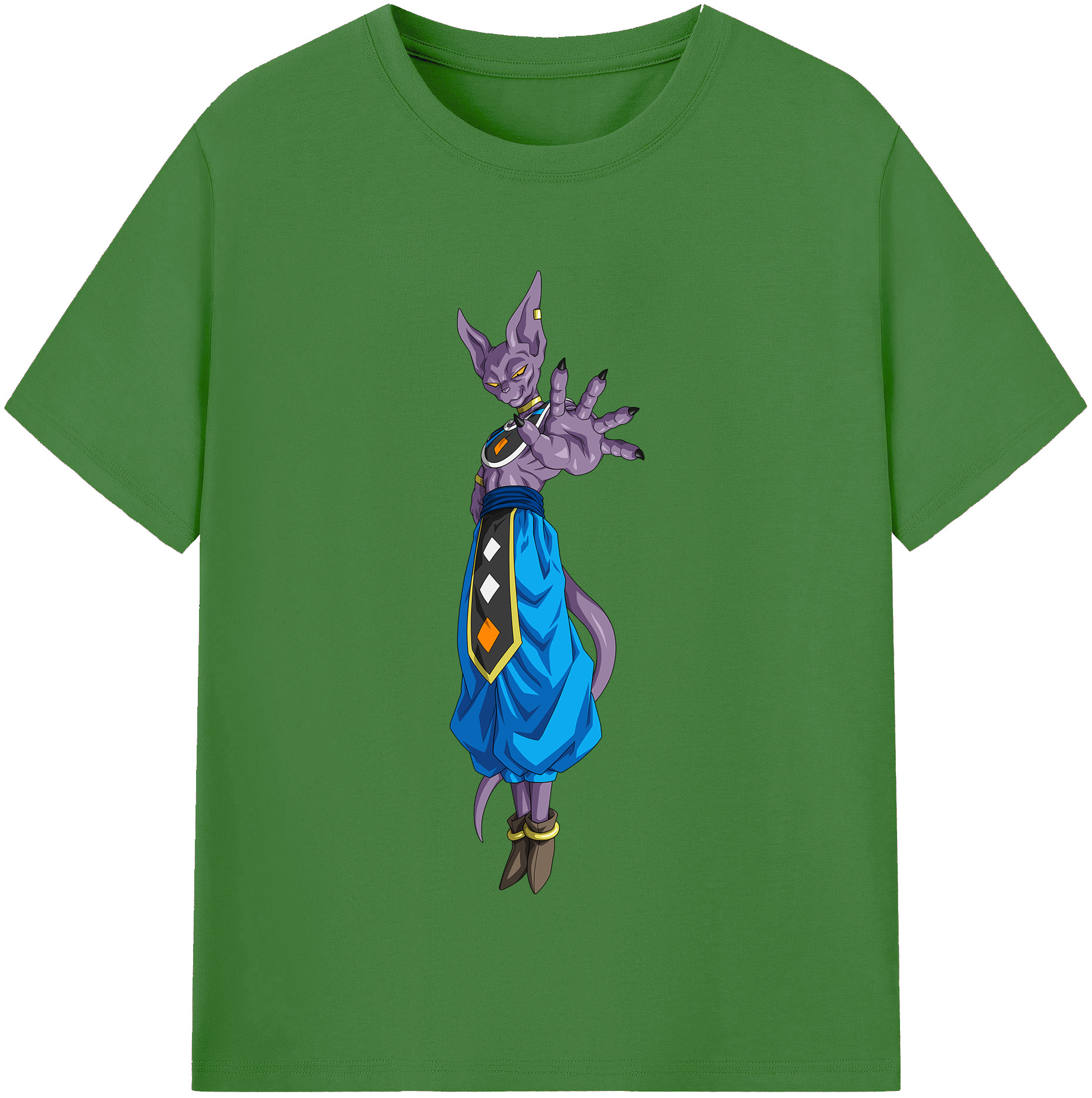 （画像用） ドラゴンボール ビルス 破壊神ビルス DRAGON BALL Beerus Birusu レディースカジュアルプリントTシャツ（綿100％）